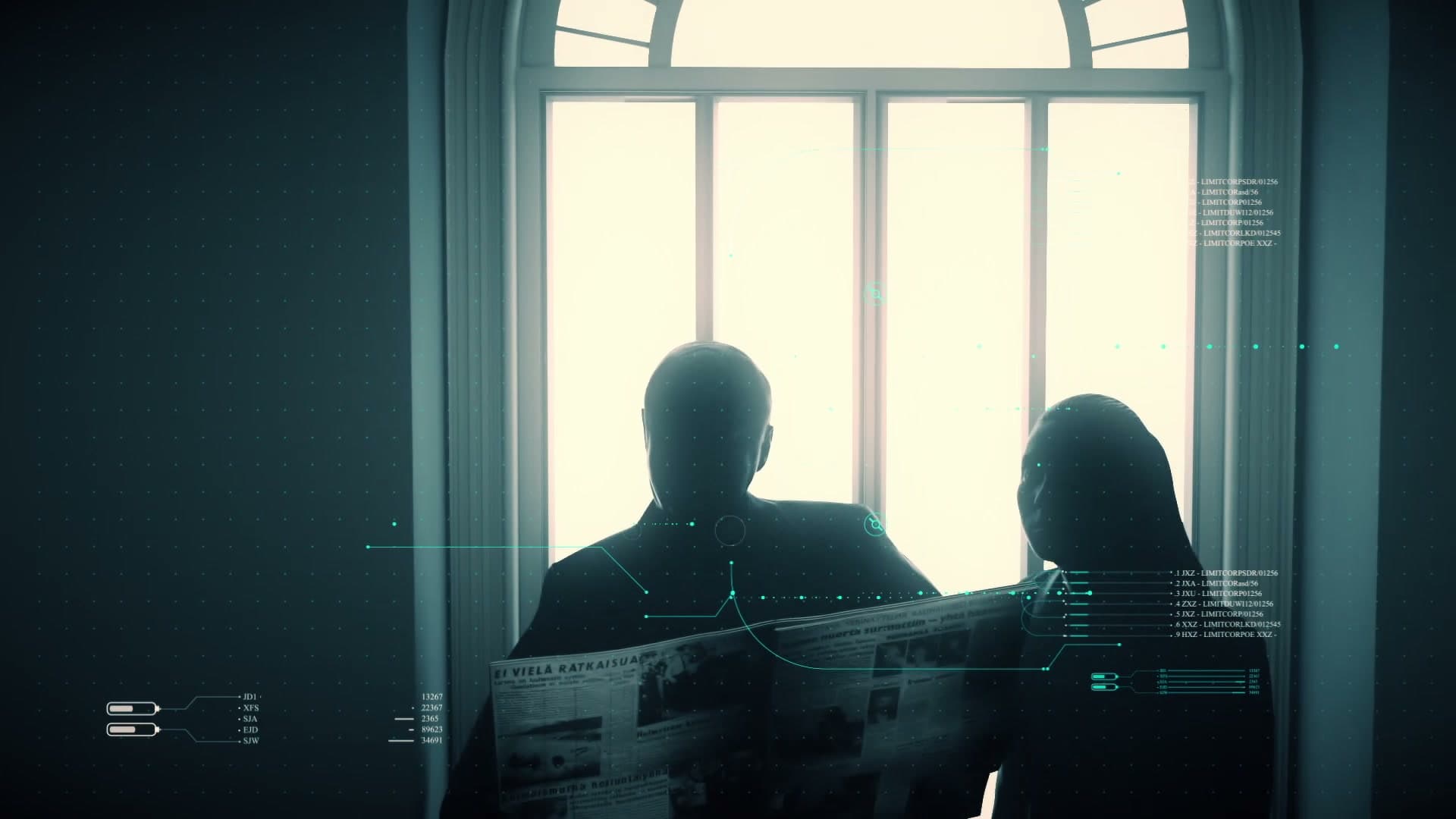DNA — silhouetted figures at a window, documentary reconstruction